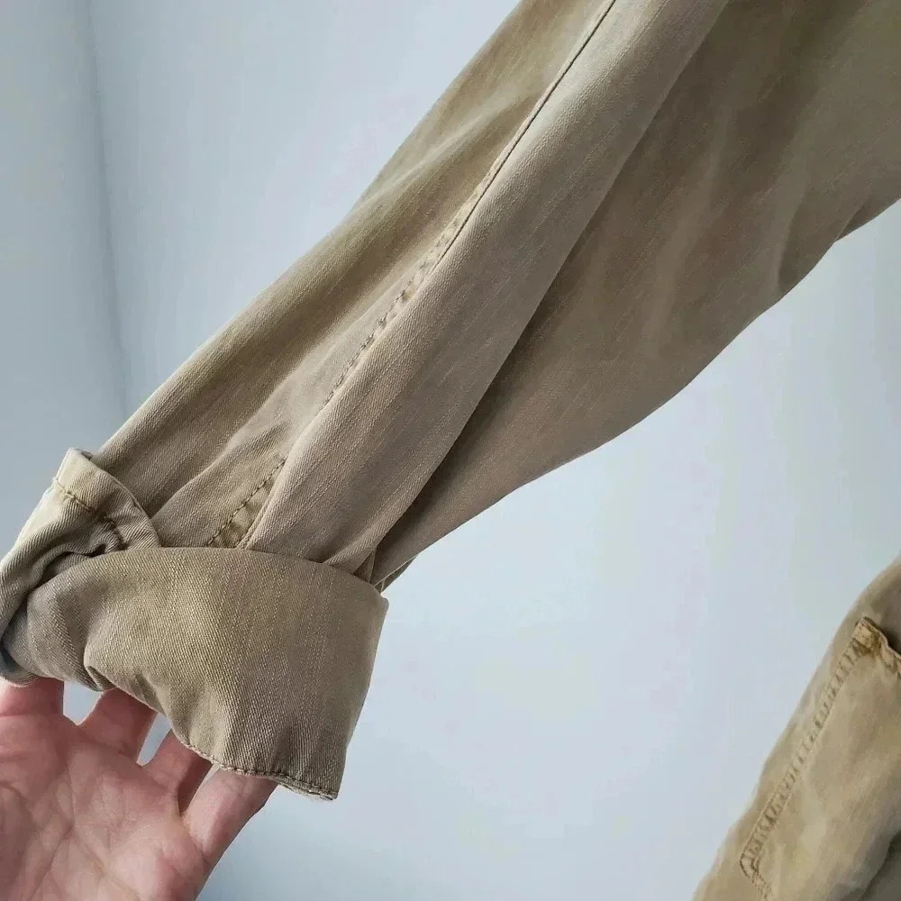 Aritzia Wilfred Lyocell Cotton Trench Coat Tan Belted Lightweight Minimalist - Picture 6 of 13